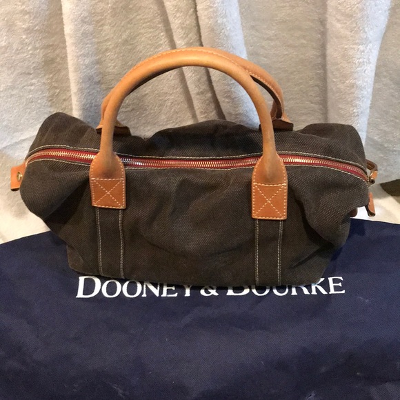 Dooney and Bourke Leathet and Canvas Bucket Bag - Picture 2 of 4